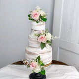Set of 3 Wedding Cake Topper, Floral Cake Decoration, Cake Topper Flowers, Pink Cake Flowers, Rustic Wedding, Boho Wedding