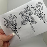 Birth Month Flower Decal Glass Cup Sticker Bumper Car Window Decal Flower Sticker Gift Her Personalized Sticker Notebook Journal