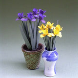 Iris Paper Flower Kit  for 1/12th scale Dollhouses, Florists and Miniature Gardens