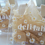 Personalized Flower Girl Gift Bag with Daisy for DIY Proposal Kit // Custom Tote Bag / Customized Bag
