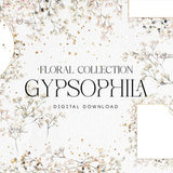 Gypsophilia, floral bundle, Border-frames, Wedding invite card, Bouguets, Digital floral clipart PNG, Digital clipart PNG