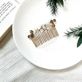 Gold diamantŽ flower hair comb | elegant rhinestone hair pin | crystal bridal bridesmaid wedding girl accessories | party prom guest girl
