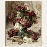 Antique Wall Art Floral Still Life / Moody Farmhouse Wall Art Decor/ Instant Delivery/ Downloadable/ Printable Art/ Accent Art Studios SL19