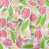 Cute Flower Delivery Matte Vinyl Sticker | Kawaii Animal Sticker | Laptop, Water Bottle, Journal Sticker