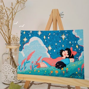 7x5 Inch "Peaceful Rest" Art Print | Kiki's Delivery Service | Ghibli Wall Decor