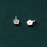 4mm S925 Sterling Silver Flower Charms,Solid Silver Charm,Tiny Flower Pendant,Bracelet Charm,silver flower charm,Earring Pendant