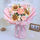 Mothers Day Gifts_Crochet sunflowers Bouquets,an anniversary wedding birthday Graduation gifts,Best Gifts for her your mother friends honey