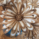 Wood Daisies ~ Wood Sunflowers ~ DIY stemmed Flowers ~  Ecofriendly Flowers ~ Natural wood flowers ~ Rustic Flowers ~ Wedding Cake flowers /