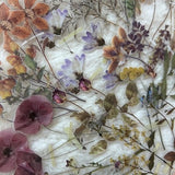 Transparent flower stickers - colorful mix - 40 pieces in a set