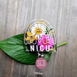 Floral Rainbow NICU Badge Reel-Real Dry Pressed Flower-Gift for NICU and Ped Nurse-Badge Reel Labor and Delivery-Badge Reel Healthcare