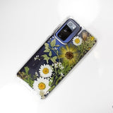 Meadow Sunflower Pressed flower Case cover skin for Iphone 14 pro max case Iphone 15 case, Pixel 8 case, Pixel 7a Case, Pixel 6 6a pro  plus