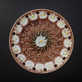 Attractive Antique 7.4Ó Villeroy and Boch, Schramberg Majolica Daisy Plate. 1883-1900 - FREE UK DELIVERY