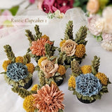 Buttercream flower tutorial: Rustic cupcakes 1