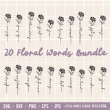 Floral Words SVG / Floral Quotes SVG Bundle / Floral Cut File / Cut File for Cricut / Flowers Cut File / Boho SVG Bundle / Instant Download