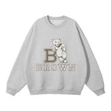 Vintage Brown University Fleece Pullover