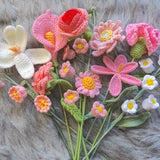 Handmade Crochet Bouquet | Pink Crochet Flowers | Flower Home Decor | Pink Bouquet | Purple Bouquet | Valentine's Gift | Gift for Mom