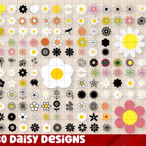 Daisy SVG Bundle, Daisy Flower Svg files for Cricut, Flower Svg files, Clipart Cut files for Cricut, Vector Cutfile, Spring, Summer Svg