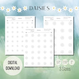 Daisy Royal Icing Transfer Sheet | Daisy Flower Royal Icing Transfers | Daisies Royal Icing Transfers | Digital Download | 3 Sizes