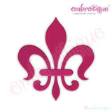 Fleur de Lis Chevron Pattern Fill Stitch - Instant Email Delivery Download Machine embroidery design
