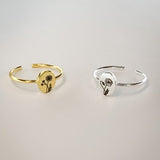 Solid Sterling Silver Custom Birth Flower Ring,Minimalist 18K Gold Ring,Dainty Ring,Mothers Day Gift,Signet Ring,Mothers Day Gifts