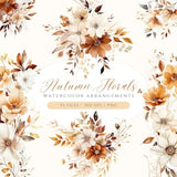 Autumn Flowers Clipart, Watercolor Autumn Florals, Fall Floral Illustrations, Fall Clipart, Fall Bouquets, Fall Wreaths, Autumn Bouquets