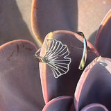 Gingko ring, stylized flower, adjustable, Art Nouveau style, original and refined, women's ring gift idea, fast delivery 2 days France