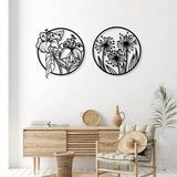 Flowers Floral laser cut svg dxf files wall sticker engraving decal silhouette template cnc cutting router digital vector instant download
