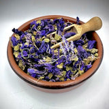 Blue Mallow Dried Flowers Loose Herbal Tea - Malva Sylvestris - Superior Quality Herbs&Dried Flowers - Common Mallow