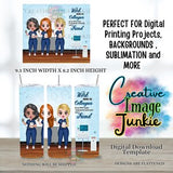 Nurse Crew Wrap, Digital Download, 20oz Sublimation wrap, Nurse Besties tumbler wrap, Work bestie tumbler wrap, Nursing staff tumbler wrap