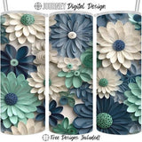 3D flower tumbler design, 3D sublimation design, 3D flower wrap png, 3d flower tumbler wrap 20 oz sublimation tumbler wrap digital download