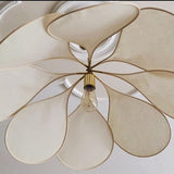 Petal Lamp, Pendant Light, Dining Room Light Fixtures, Rattan Chandelier, Flower Chandelier, Nordic Pendant Light, Fabric Chandelier