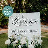 Custom Decal for Flower Box Wedding Sign DIY Welcome Sign Planter Box Custom Wedding Sign Decal for Entrance Sign Flower Box Wedding Decal