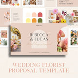 Wedding Florist Proposal Template | Event Floral Design Mood Board | Client Flower Colour Palette & Inspo Images | Editable in Canva | WF003