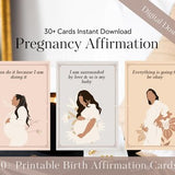 30+ Printable Birthing Affirmation Cards for Labor and Delivery, Instant download Cards, Encouraging Birth Mantra, Mindfulness Gift, PDF