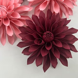 Mini Dahlia 3 Template Paper Flower Small/Medium/Large PNG SVG DXF Studio3 Wedding Party Birthday Decor