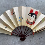 Japanese vintage fan, Folding fan, Vintage paper fan