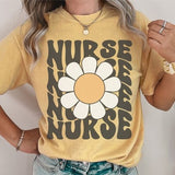 Comfort Colors¨ Shirt, Comfort Colors Nurse Shirt, Retro Nursing Shirts, Groovy RN Clothing, Daisy Nurse Shirt, Flower Nurse Clothes, LPN