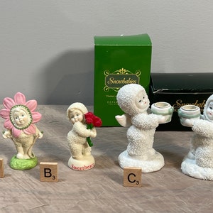 Department 56 Snowbabies miniature candle holder figurine with small candle accessory