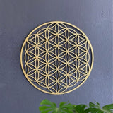 Flower of Life Metal Wall Decor, Modern Mandala Wall Art, Gold Wall Decor, Sacred Geometry Wall Hangings, Metal Wall Sign, Christmas Gift