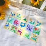 Genshin Impact Flowers Tote Bag with Zipper - Teyvat Flora Shoulder Canvas Tote Bag for School, Work, Travel, and more