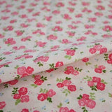 Sally Polycotton Small Triple Rose Pink Fabric 44 inch By Th Metre FREE UK DELIVERY