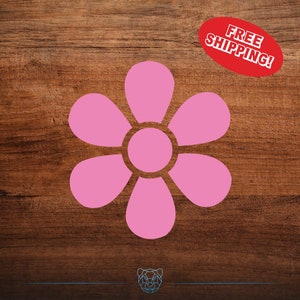 Flower Decal Solid - Multiple Colors and Sizes Available -  Vinyl Decal, Sunflowers, Daisy's, Carnations, Water Bottle Decals, Car Decals