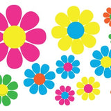 Twice the Flower Power - Large Sized Set of Hippie Flower Decals