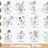 Zodiac Month Flower Svg Zodiac Svg Birth Month Flower Svg Svg Files For Cricut Instant Download Flowers Svg Month Flower Svg Birth Month Svg