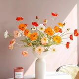 4 Head Faux Poppy Flowers,23.5ÕÕ Silk Flower Poppy, DIY Florals. Wedding/Home/Kitchen Decoration/Gifts