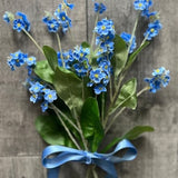 PRE-ORDER ! Available to dispatch 20th Apr ! Bunch of 3 silk blue Forget me not flowers, silk flowers, home decoration, flower for vase