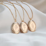 Birth Flower Locket Necklace, Custom Engraved Oval Locket Necklace, Locket Necklace with Photo, Gift for Mom, Birthday Gift for Her