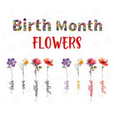 Birth Month Flowers Clipart Set Colorful Watercolor Floral PNG DIY Birth Month Flower Kit Watercolor Clipart Bundle for Birthday, Mother Day