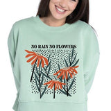 No rain no flowers SVG design, Wild flower SVG file for Cricut, Wildflowers SVG, Retro Flowers svg, Mental health quote png floral clipart