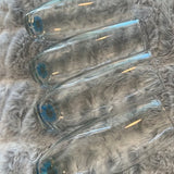 Champagne flutes with encapsulated dried royal blue flowers, flowers treated for preservation, handmade and fast delivery